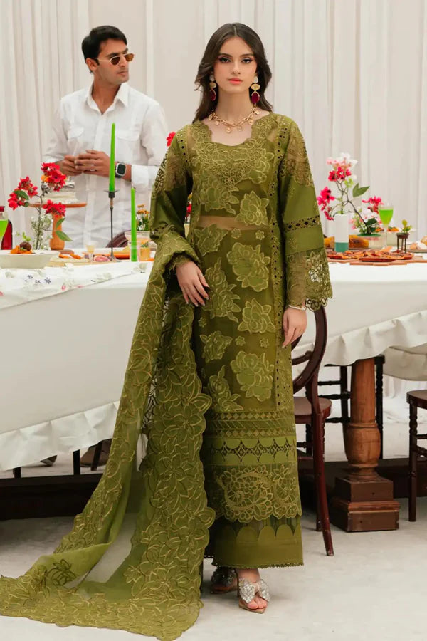 Mahnur Dhanak 3PC Embroidered