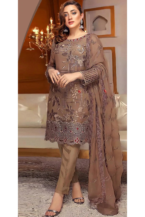 Lavish Dhanak 3PC Embroidered